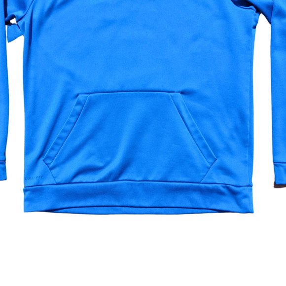 Nike Men's Medium Royal Blue & Black Dri-Fit Pullover Hoodie - Picture 4 of 11